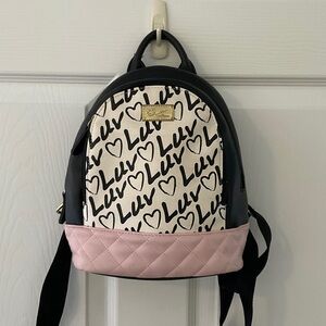 Luv Betsey Women's Pink and Black Mini Backpack